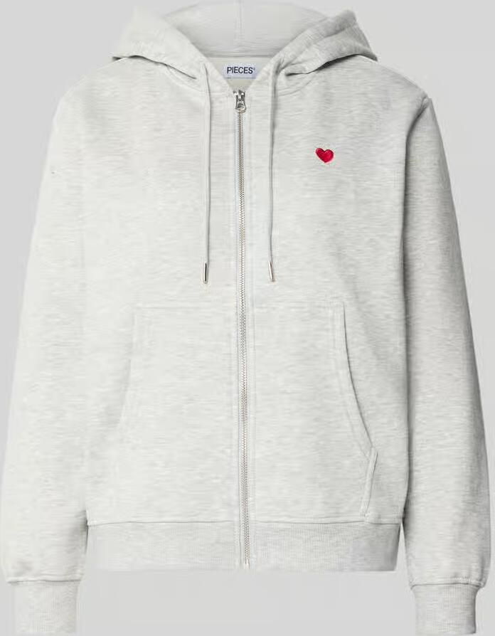 Pieces relaxed fit sweatjack van katoenmix model 'CHILLI'