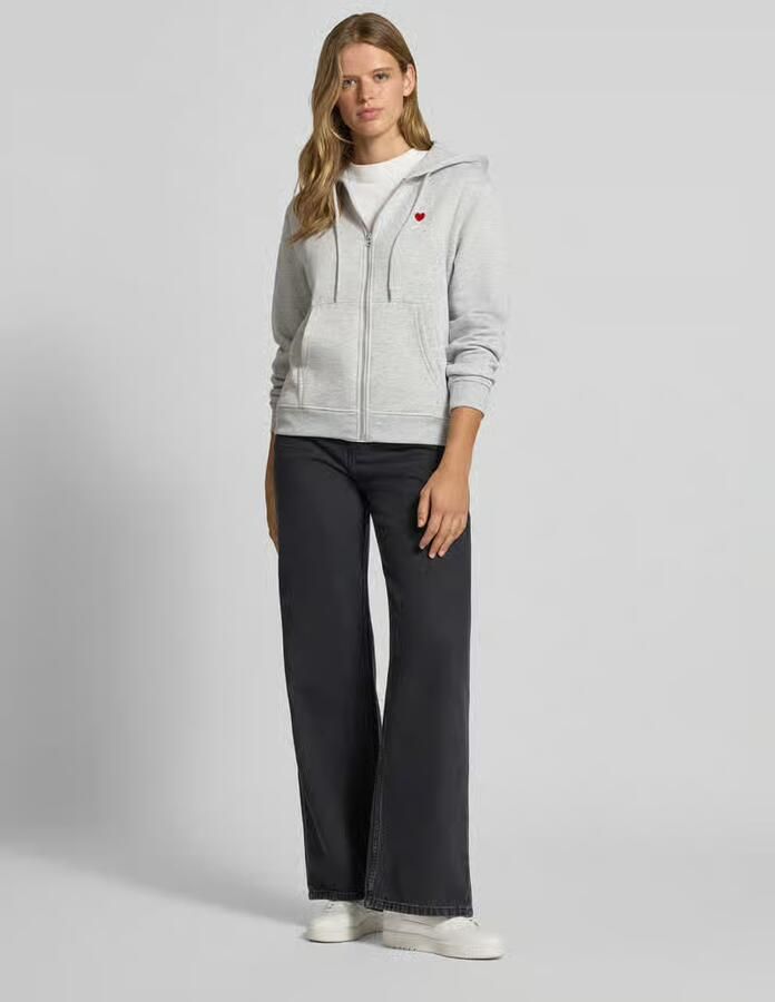 Pieces relaxed fit sweatjack van katoenmix model 'CHILLI' - Foto 4