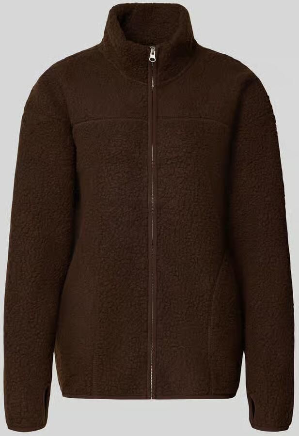 Pieces relaxed fit teddyjack met opstaande kraag model 'SAIDA'