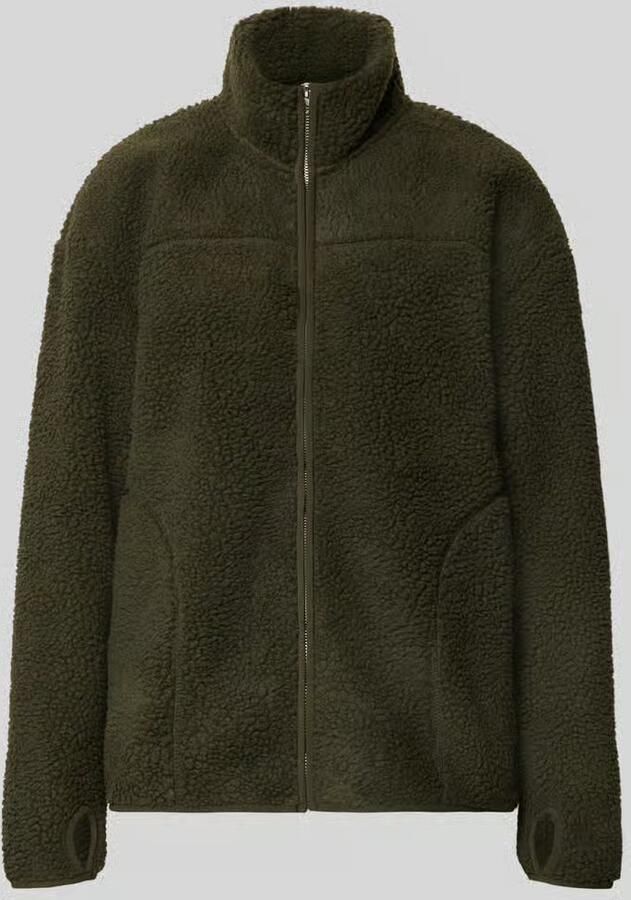 Pieces relaxed fit teddyjack met opstaande kraag model 'SAIDA'