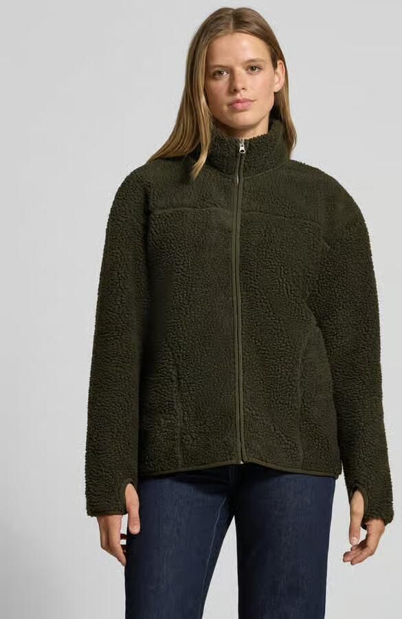 Pieces relaxed fit teddyjack met opstaande kraag model 'SAIDA' - Foto 3