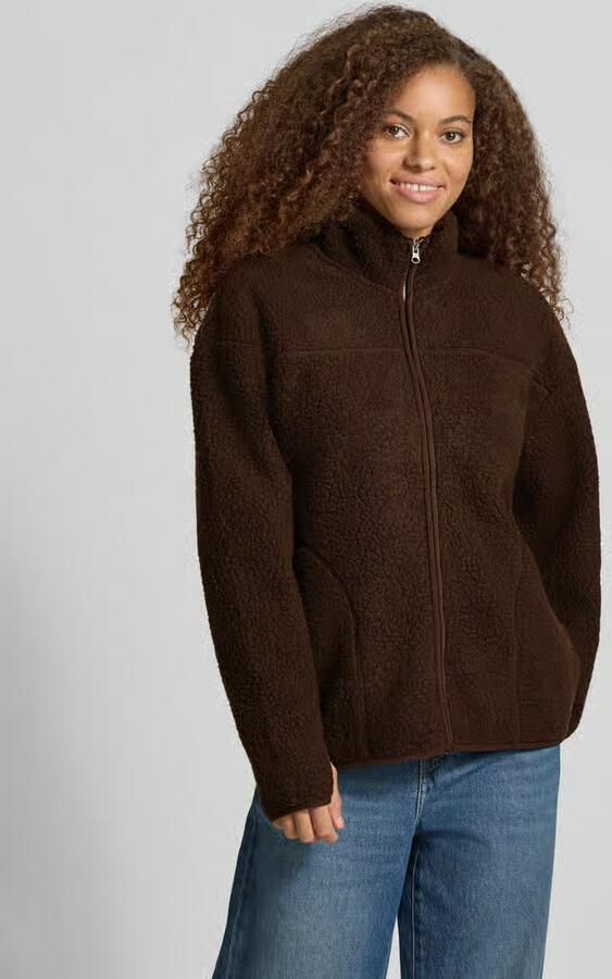 Pieces relaxed fit teddyjack met opstaande kraag model 'SAIDA' - Foto 2