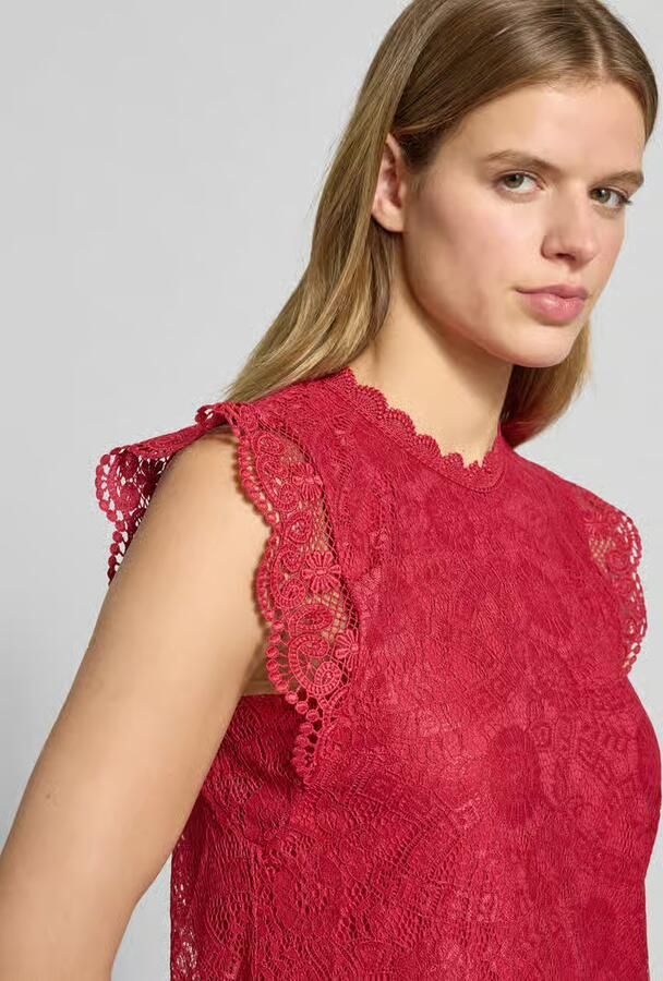 Pieces Shaped fit blousetop met kant model 'OLLINE' - Foto 2