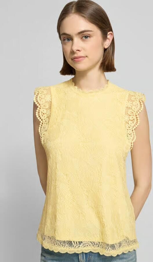 Pieces Shaped fit blousetop met kant model 'OLLINE'