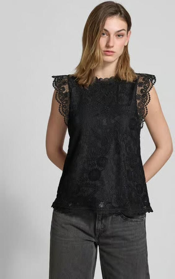 Pieces shaped fit blousetop met kant model 'OLLINE' - Foto 11