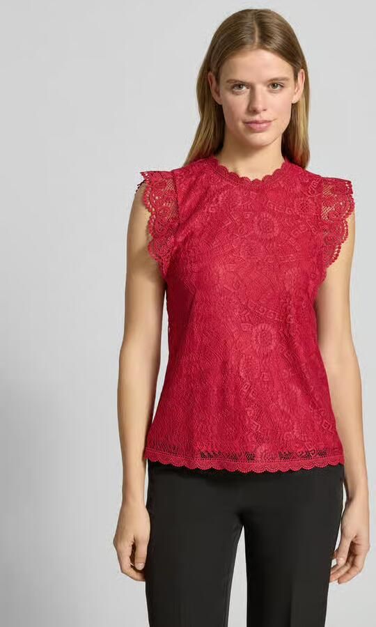 Pieces Shaped fit blousetop met kant model 'OLLINE' - Foto 3