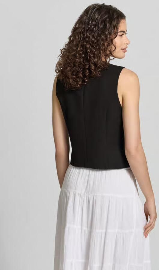 Pieces shaped fit bodywarmer met viscose model 'KAMIL' - Foto 3
