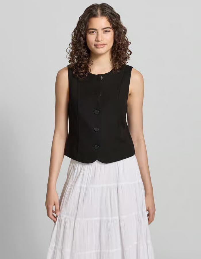 Pieces shaped fit bodywarmer met viscose model 'KAMIL' - Foto 4