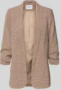 Pieces Regular fit lange blazer met all-over motief Model 'BOSELLA' - Foto 4