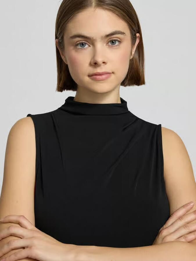Pieces Regular fit top met opstaande kraag model 'MADISON' - Foto 4