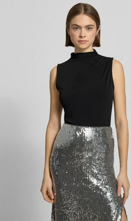 Pieces Regular fit top met opstaande kraag model 'MADISON' - Foto 6