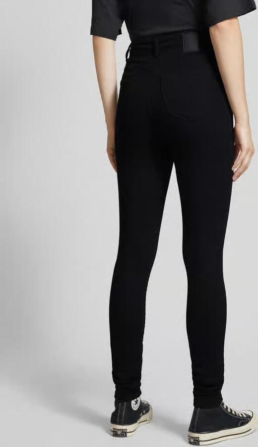 Pieces Jeansy o kroju slim fit z wysokim stanem i naszywką z logo - Foto 6
