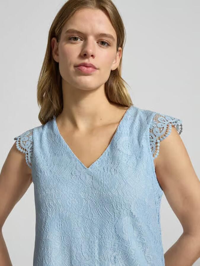 Pieces Kanten top PCOLLINE SL LACE V-NECK TOP WVN NOOS - Foto 2