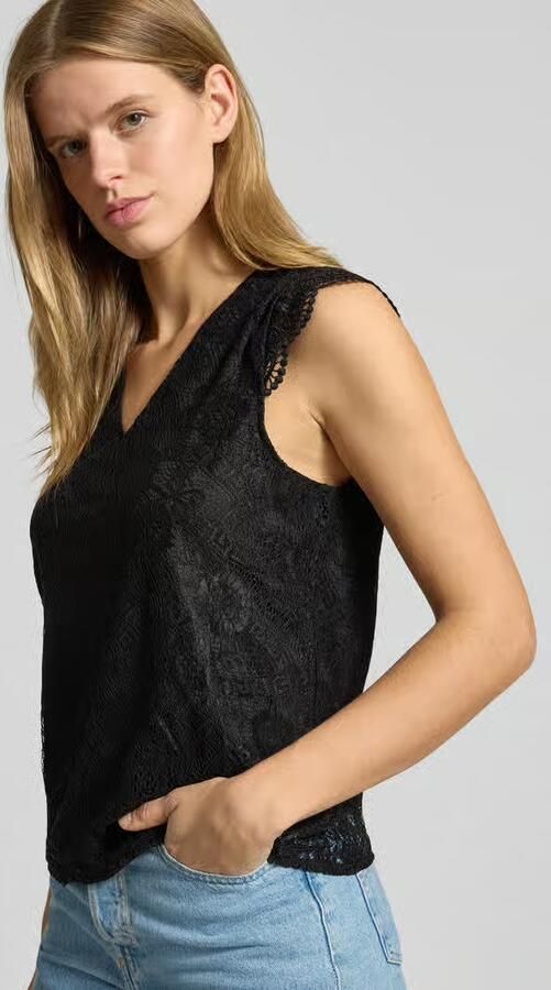 Pieces Kanten top PCOLLINE SL LACE V-NECK TOP WVN NOOS - Foto 2