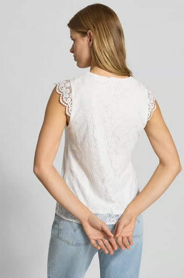 Pieces Kanten top PCOLLINE SL LACE V-NECK TOP WVN NOOS - Foto 5