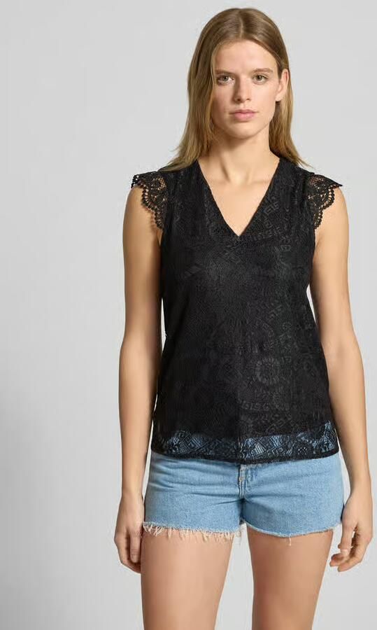 Pieces Kanten top PCOLLINE SL LACE V-NECK TOP WVN NOOS - Foto 2