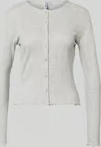 Pieces Slim fit cardigan van een mix van katoen en viscose model 'MARIE' - Foto 3