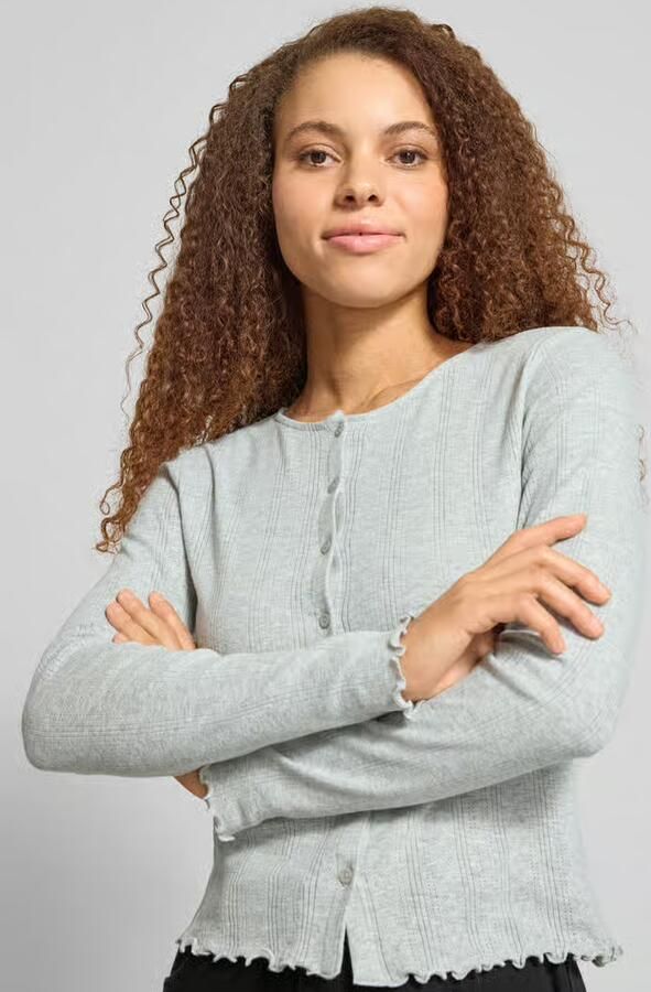 Pieces Slim fit cardigan van een mix van katoen en viscose model 'MARIE' - Foto 2