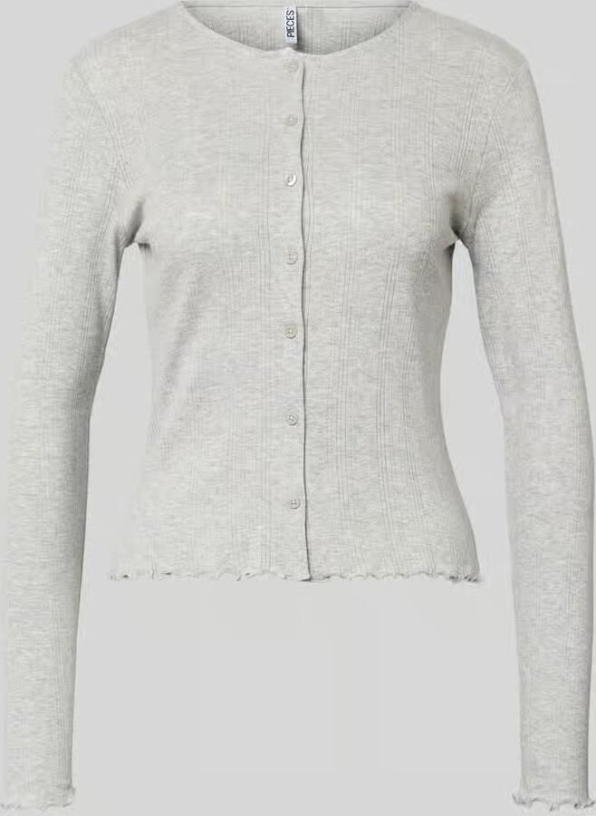 Pieces Slim fit cardigan van een mix van katoen en viscose model 'MARIE'