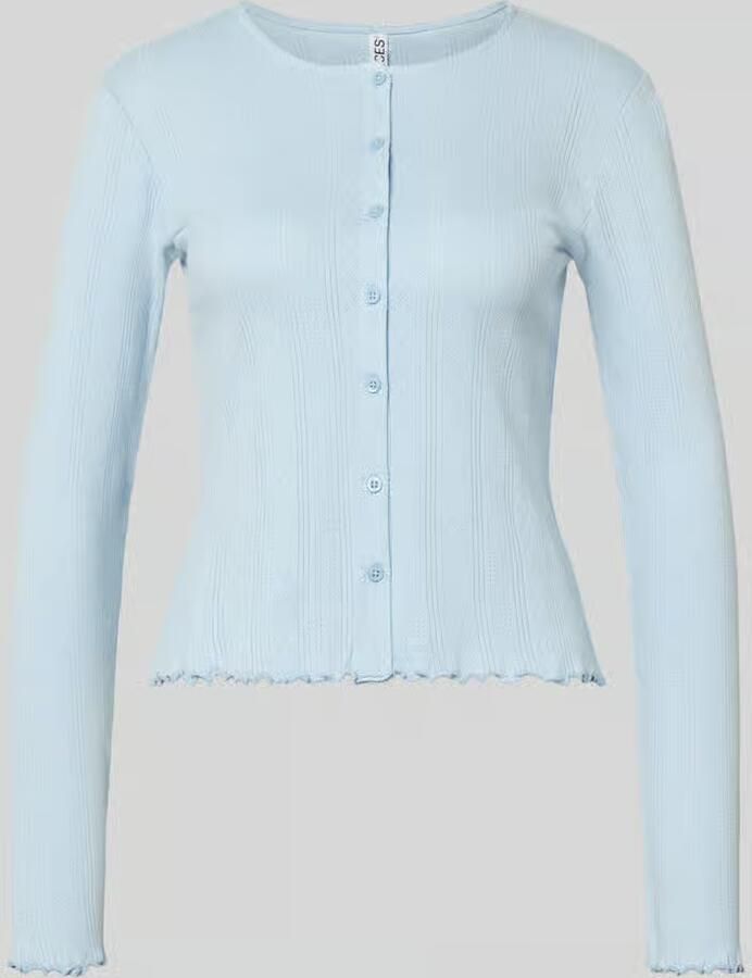 Pieces Slim fit cardigan van een mix van katoen en viscose model 'MARIE'