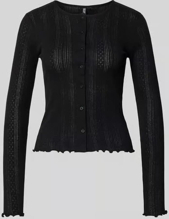 Pieces Slim fit cardigan van een mix van katoen en viscose model 'MARIE'