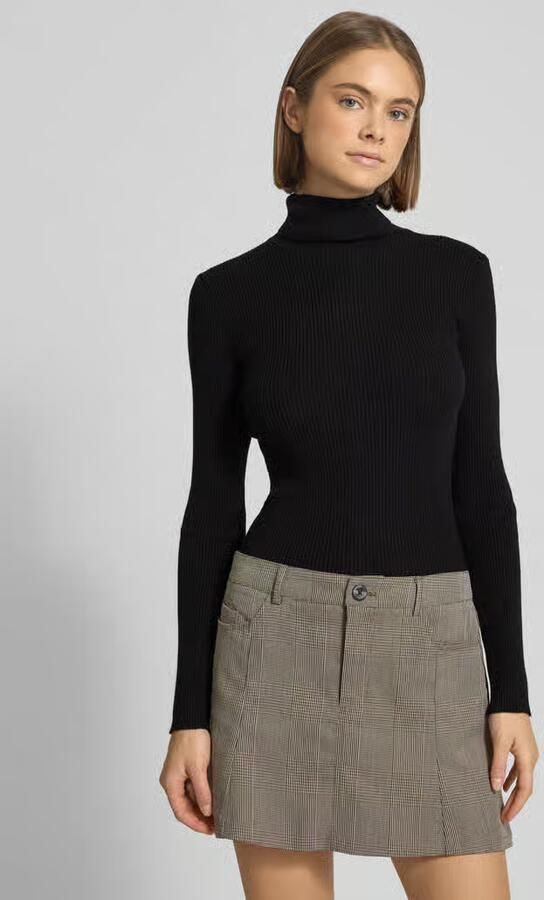 Pieces Slim fit coltrui van geribde viscosemix model 'MIRA' - Foto 2