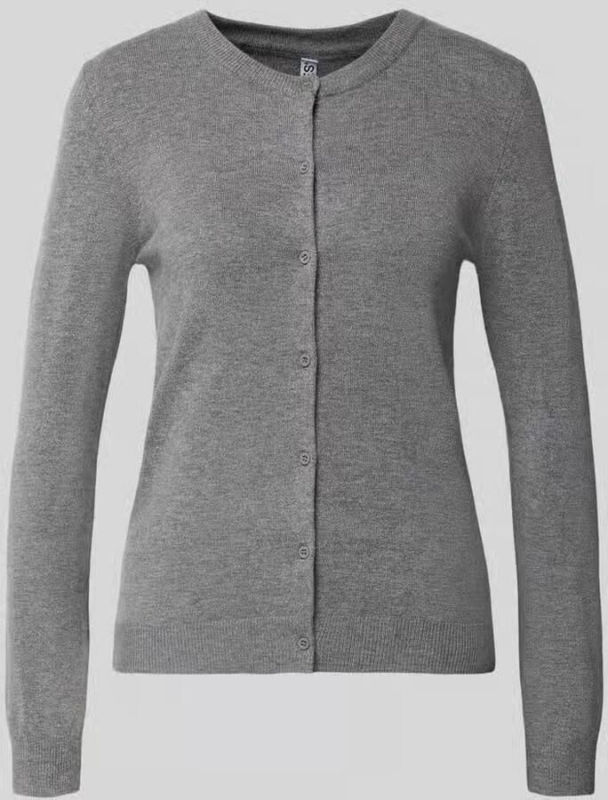 Pieces Slim fit gebreid jack van viscosemix model 'NORA'