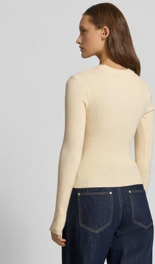 Pieces Slim fit gebreide pullover van viscosemix model 'MIRA'