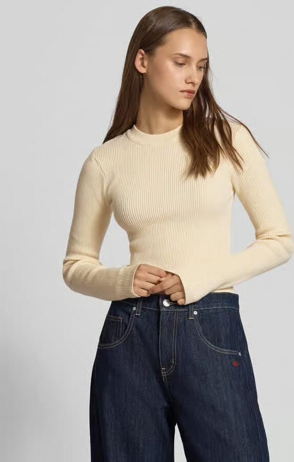 Pieces Slim fit gebreide pullover van viscosemix model 'MIRA' - Foto 2