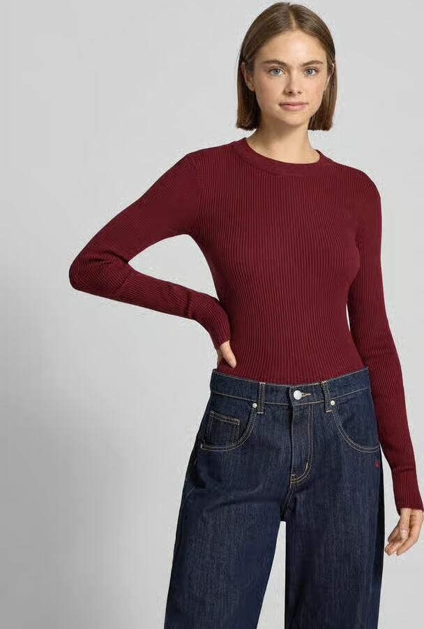 Pieces Slim fit gebreide pullover van viscosemix model 'MIRA' - Foto 5