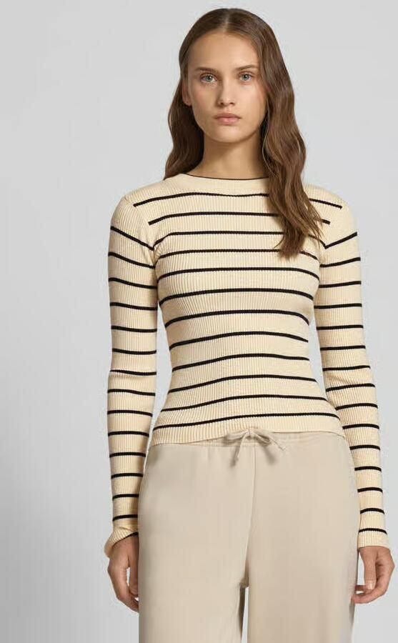 Pieces Slim fit gebreide pullover van viscosemix model 'MIRA' - Foto 2