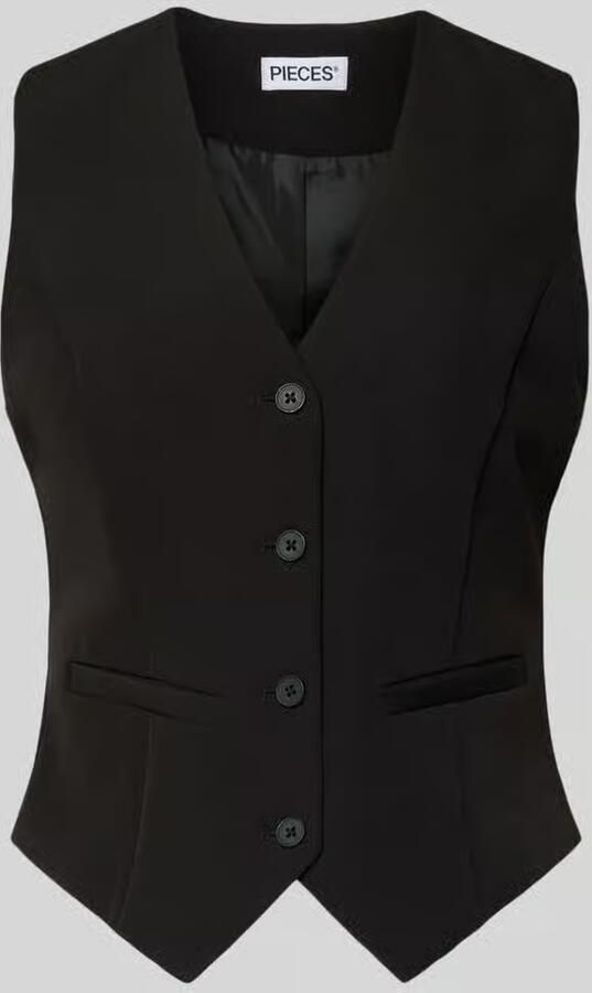 Pieces Slim fit gilet met gestileerde zakken model 'BOZZY VEST'
