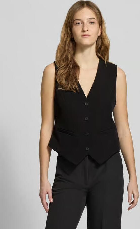 Pieces Slim fit kostuumvest met aangezette zakken model 'BOZZY VEST' - Foto 5