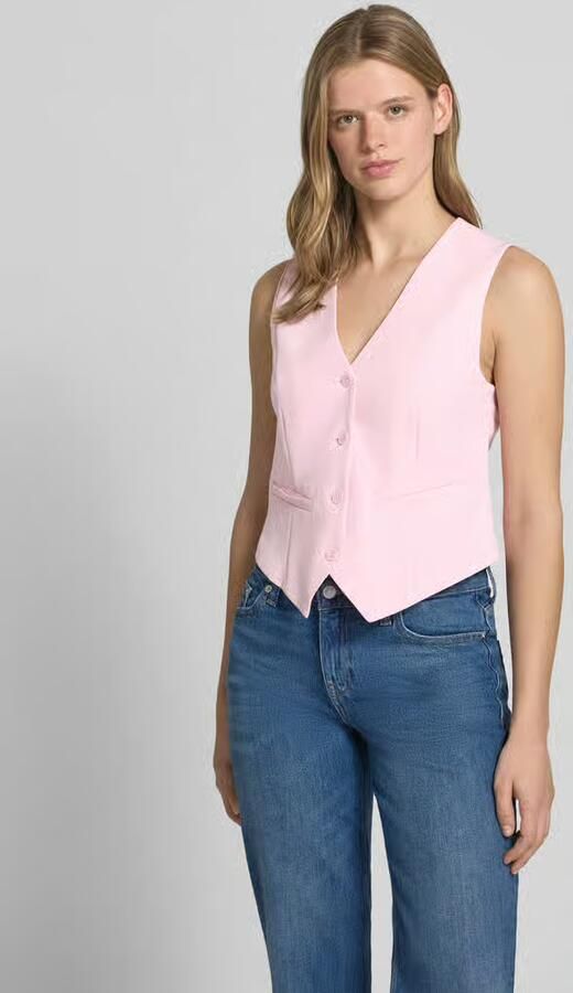 Pieces Slim fit kostuumvest met aangezette zakken model 'BOZZY VEST' - Foto 7