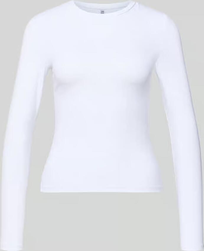 Pieces Slim fit shirt met lange mouwen en ronde hals model 'LULA'