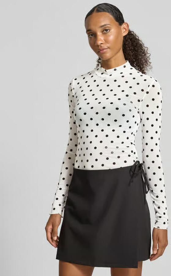 Pieces Slim fit shirt met lange mouwen met all-over motief model 'JESHI' - Foto 3