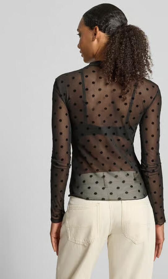 Pieces Slim fit shirt met lange mouwen met all-over motief model 'JESHI' - Foto 5