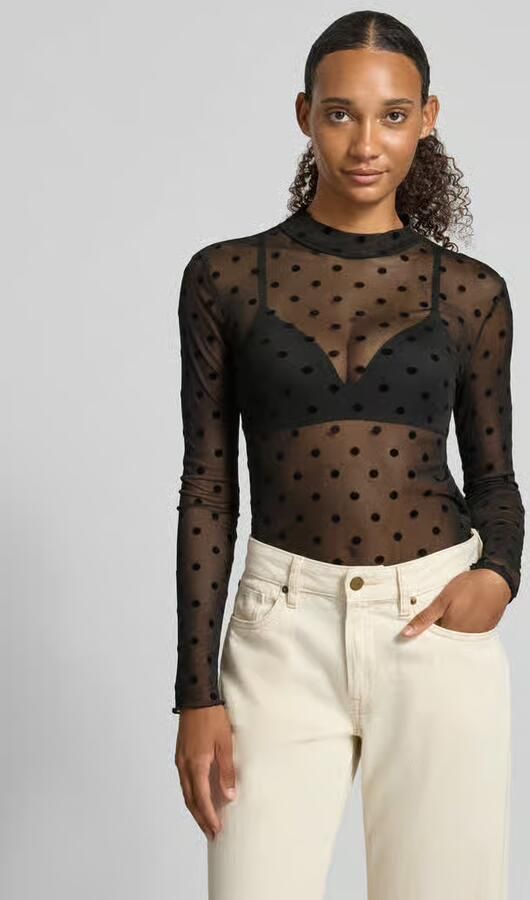 Pieces Slim fit shirt met lange mouwen met all-over motief model 'JESHI' - Foto 6