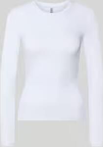 Pieces Slim fit shirt met lange mouwen met ronde hals Model 'LULA' - Foto 5