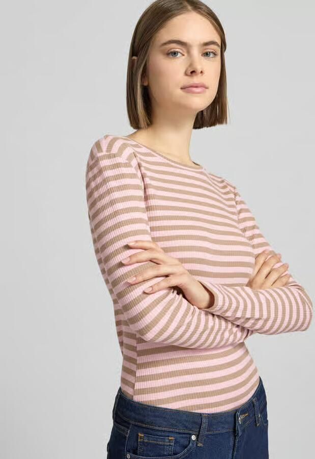Pieces Slim fit shirt met lange mouwen van katoenmix - Foto 2