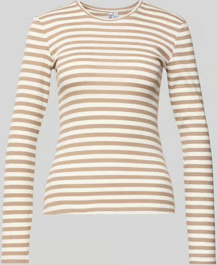Pieces Slim fit shirt met lange mouwen van katoenmix