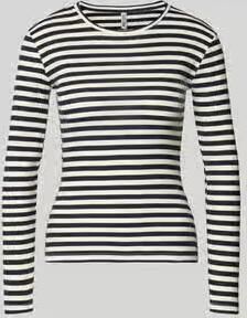Pieces Slim fit shirt met lange mouwen van katoenmix