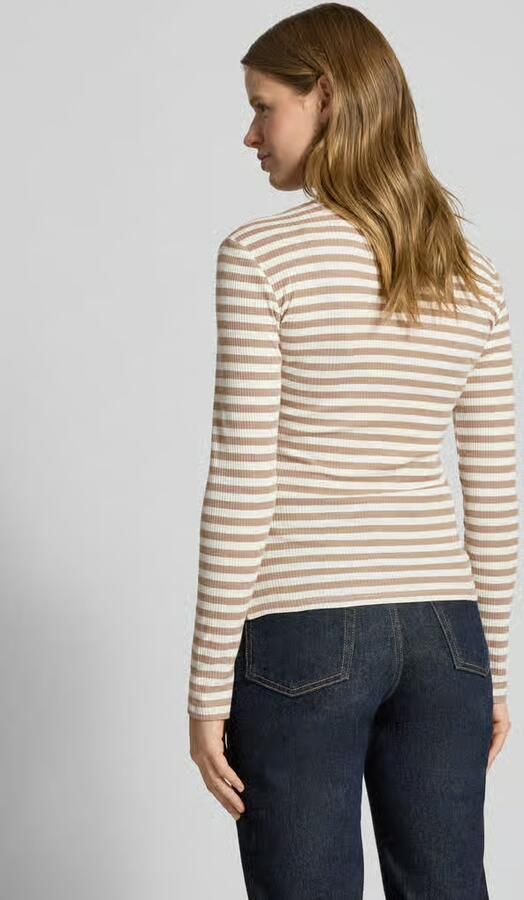Pieces Slim fit shirt met lange mouwen van katoenmix