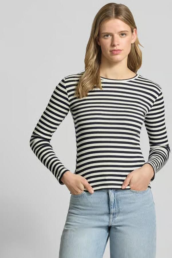 Pieces Slim fit shirt met lange mouwen van katoenmix - Foto 2