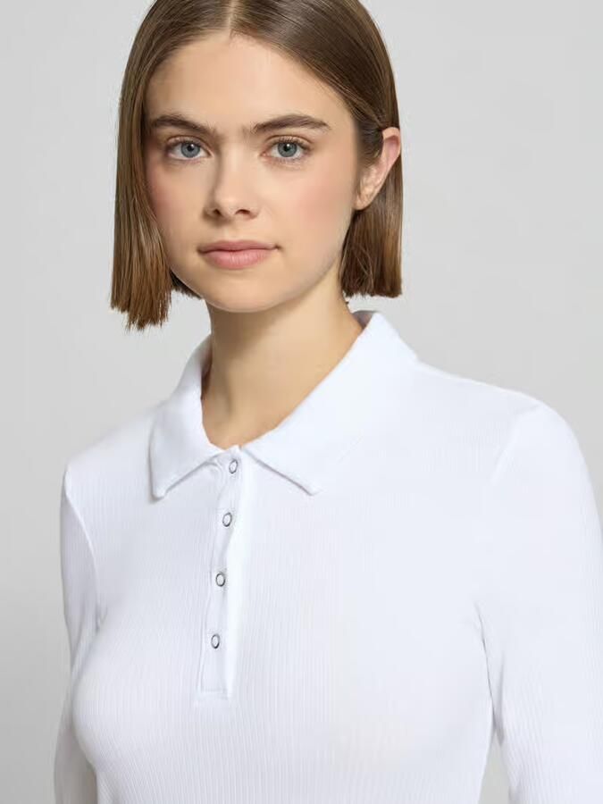Pieces Slim fit shirt met lange mouwen van katoenmix model 'KITTE' - Foto 2