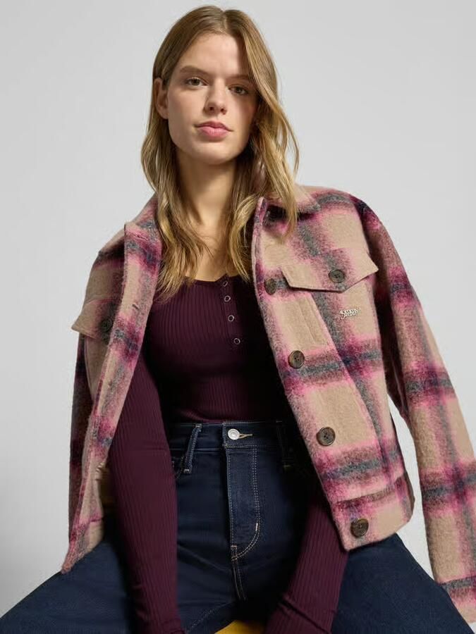 Pieces Slim fit shirt met lange mouwen van katoenmix model 'KITTE' - Foto 2