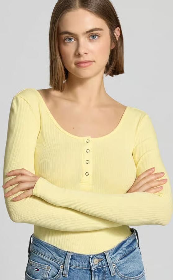 Pieces Slim fit shirt met lange mouwen van katoenmix model 'KITTE' - Foto 2