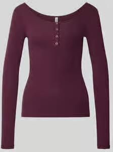 Pieces Slim fit shirt met lange mouwen van katoenmix model 'KITTE' - Foto 5