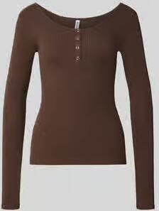 Pieces Slim fit shirt met lange mouwen van katoenmix model 'KITTE' - Foto 5