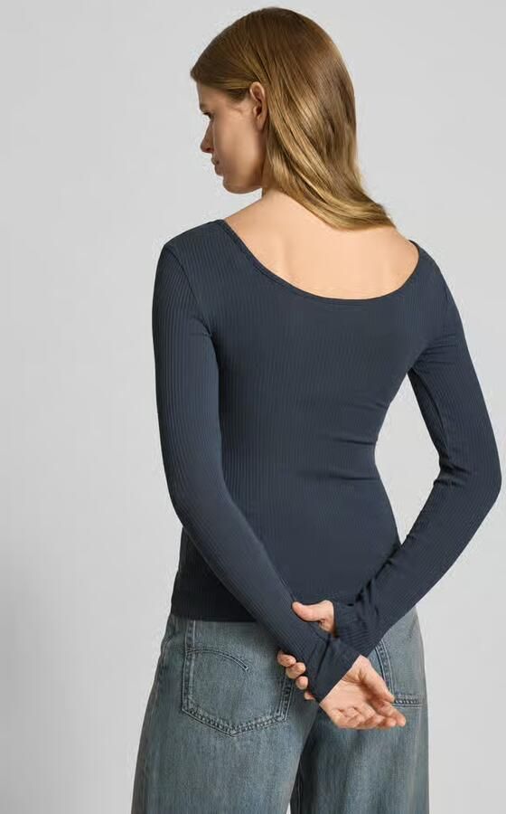 Pieces Slim fit shirt met lange mouwen van katoenmix model 'KITTE' - Foto 6